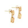 Image 2 : Plated 18KT Yellow Gold 3.02cts Citrine and Diamond Earrings