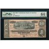 1864 $10 T-68 Confederate PMG 64EPQ