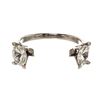 Image 7 : Louis Vuitton V Cuff Metal with Crystals Silver