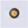 Image 2 : 18K Yellow Gold & Black Diamond Earrings Set With Ancient Greek Gold Coins by Ca