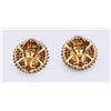 Image 3 : 18K Yellow Gold & Black Diamond Earrings Set With Ancient Greek Gold Coins by Ca