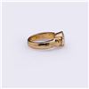 Image 3 : Heavy 18K Yellow Gold & Moissanite Ring