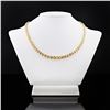 Image 1 : 14.92 ctw Heart-Shaped Diamond 18K Yellow Gold Necklace