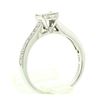 Image 3 : 14k White Gold 0.79 ctw Illusion Solitaire Princess Cut Diamond Engagement Ring