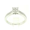 Image 7 : 14k White Gold 0.79 ctw Illusion Solitaire Princess Cut Diamond Engagement Ring