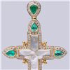 Image 2 : Antique Peruvian Rock Crystal Crucifix Mounted as Pendant by Carlo Rici