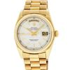 Image 2 : Rolex Mens Quickset 18K Yellow Gold Factory Silver Index Dial Day Date President