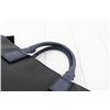 Image 2 : Gucci Black Navy Blue Leather Cosmopolis Tote Bag
