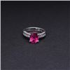 Image 1 : 18K White Gold Pink Sapphire & Diamond Ring by Carlo Rici