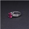 Image 2 : 18K White Gold Pink Sapphire & Diamond Ring by Carlo Rici