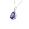 Image 2 : 3.05 ctw Tanzanite & Diamond Pendant - 14KT White Gold