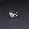Image 3 : 18K White Gold Sapphire & Pave Diamond Ring