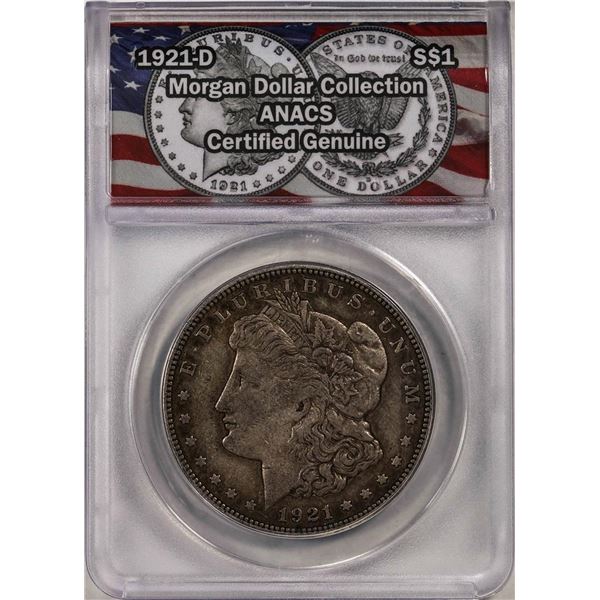 1921-D $1 Morgan Silver Dollar Coin ANACS Genuine