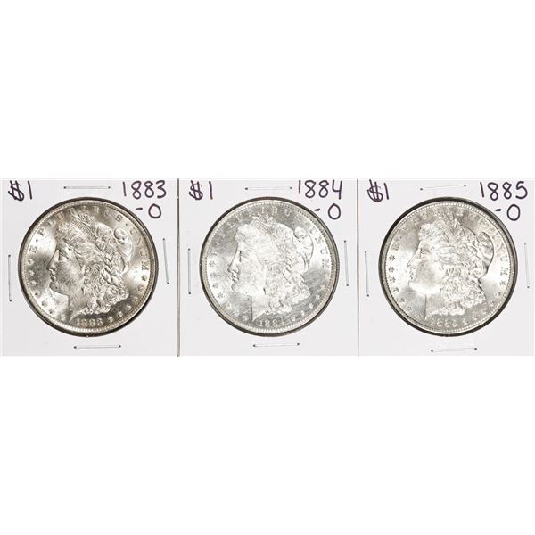 Lot of 1883-O to 1885-O $1 Morgan Silver Dollar Coins