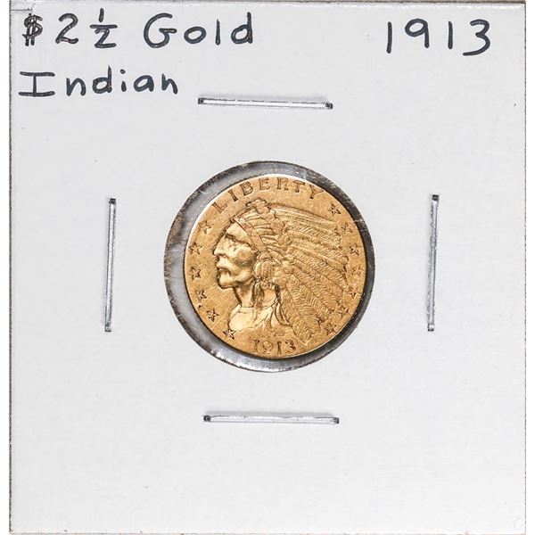 1913 $2 1/2 Indian Head Quarter Eagle Gold Coin