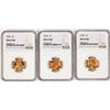 Image 1 : Lot of (3) 1939 Lincoln Wheat Cent Coins NGC MS67RD