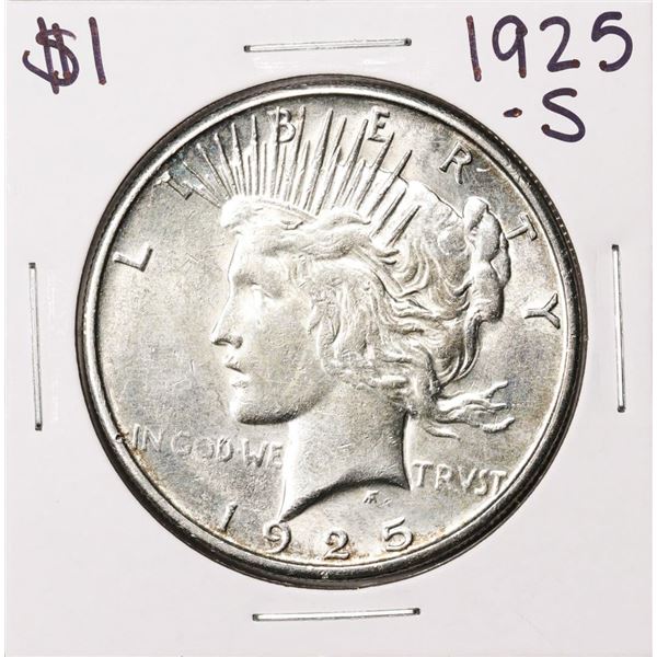 1925-S $1 Peace Silver Dollar Coin