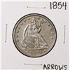 Image 1 : 1854 w/Arrows Seated Liberty Half Dollar Coin