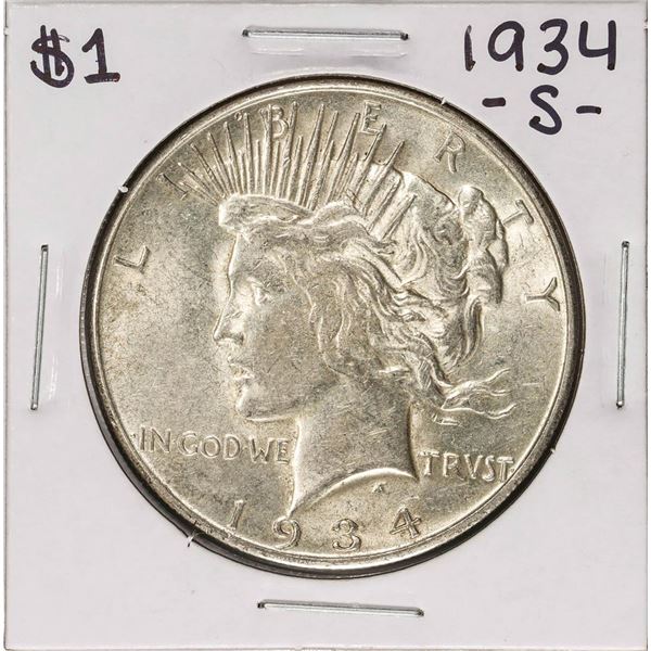 1934-S $1 Peace Silver Dollar Coin