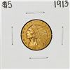 Image 1 : 1913 $5 Indian Head Half Eagle Gold Coin