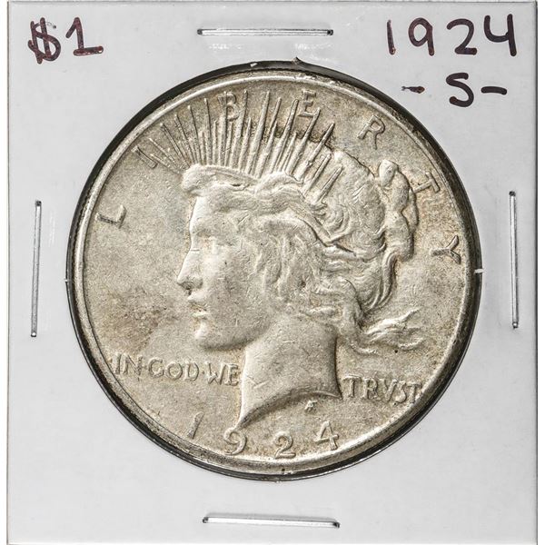 1924-S $1 Peace Silver Dollar Coin