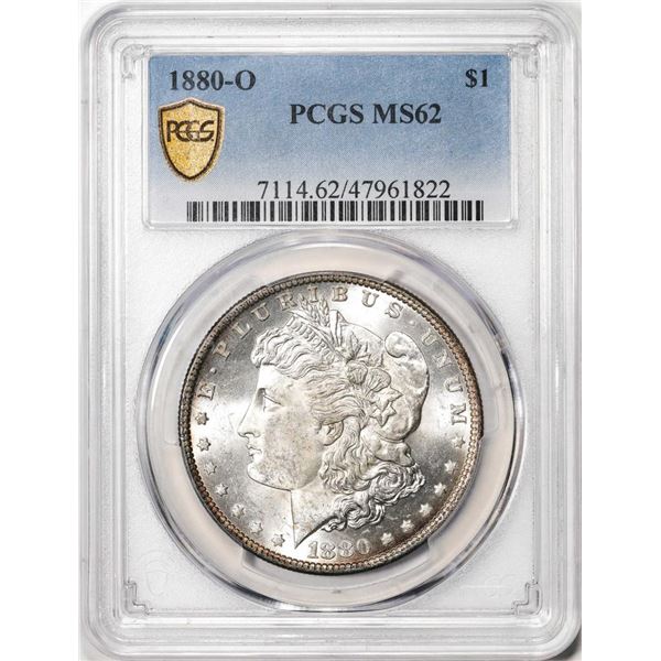 1880-O $1 Morgan Silver Dollar Coin PCGS MS62