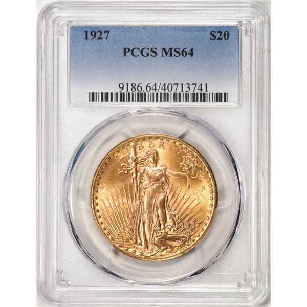 1927 $20 St. Gaudens Double Eagle Gold Coin PCGS MS64