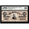 Image 1 : 1864 $50 Confederate States Havana Counterfeit Note CT-66 PMG Extremely Fine 40EPQ