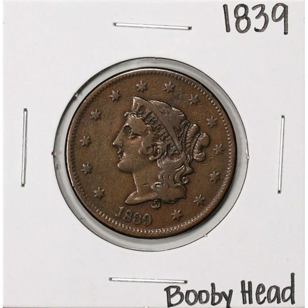 1839 Booby Head Coronet Large Cent Coin