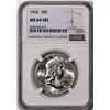 Image 1 : 1962 Franklin Half Dollar Coin NGC MS64FBL