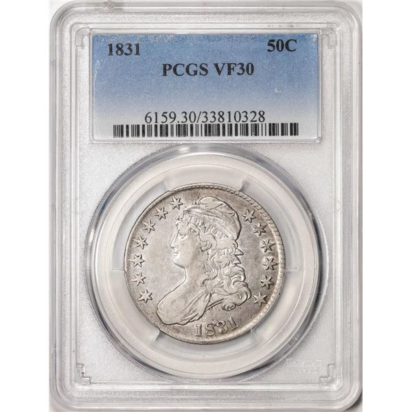 1831 Capped Bust Half Dollar Coin PCGS VF30