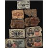 Image 1 : Lot of (9) Miscellaneous Fractional Currency Notes