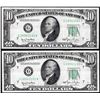 Image 1 : Lot of (2) Consecutive 1950 $10 Federal Reserve Notes Chicago