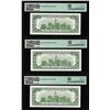 Image 2 : (3) Consecutive 1985 $100 Federal Reserve Notes Fr.2171-G PMG Superb Gem Unc 67EPQ