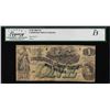 Image 1 : 1862 $1 Confederate States of America Note T-45 Legacy Fine 15