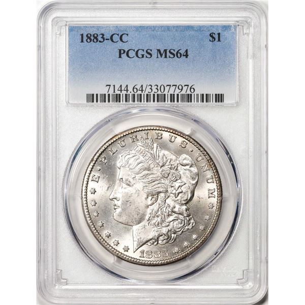 1883-CC $1 Morgan Silver Dollar Coin PCGS MS64