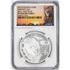 Image 1 : 2014 Tanzania 1000 Shillings Serengeti Lion Big 5 HR Silver Coin NGC PF70 Ultra Cameo