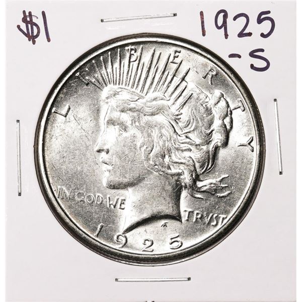 1925-S $1 Peace Silver Dollar Coin