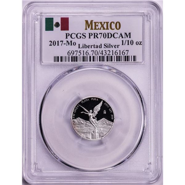 2017-Mo Mexico Proof 1/10 oz Silver Libertad Coin PCGS PR70DCAM