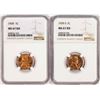 Image 1 : Lot of 1939 & 1939-S Lincoln Wheat Cent Coins NGC MS67RD