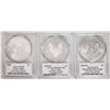 Image 2 : Set of (3) 2020 $1 American Silver Eagle Coins PCGS MS70/SP70/PR70 FDOI Cleveland Sig