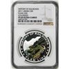 Image 1 : 2011 Liberia $5 History of Railroads Flam Line Silver Coin NGC PF69 Ultra Cameo