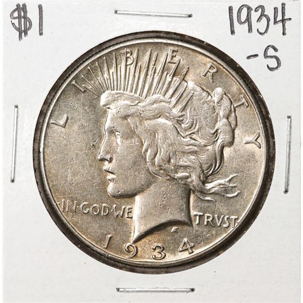 1934-S $1 Peace Silver Dollar Coin