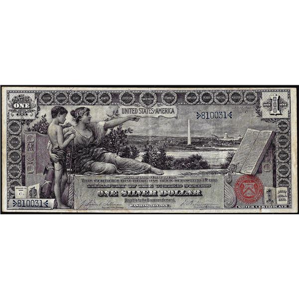 1896 $1 Educational Silver Certificate Note