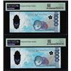 Image 2 : (2) Consecutive 2022 Philippines 1000 Piso Notes PMG Superb Gem Uncirculated 67EPQ