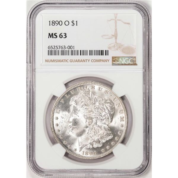 1890-O $1 Morgan Silver Dollar Coin NGC MS63