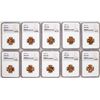 Image 1 : Lot of (10) 1939 Lincoln Wheat Cent Coins NGC MS67RD