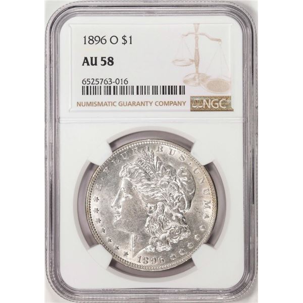 1896-O $1 Morgan Silver Dollar Coin NGC AU58