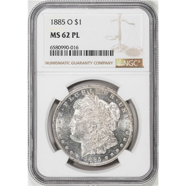 1885-O $1 Morgan Silver Dollar Coin NGC MS62PL