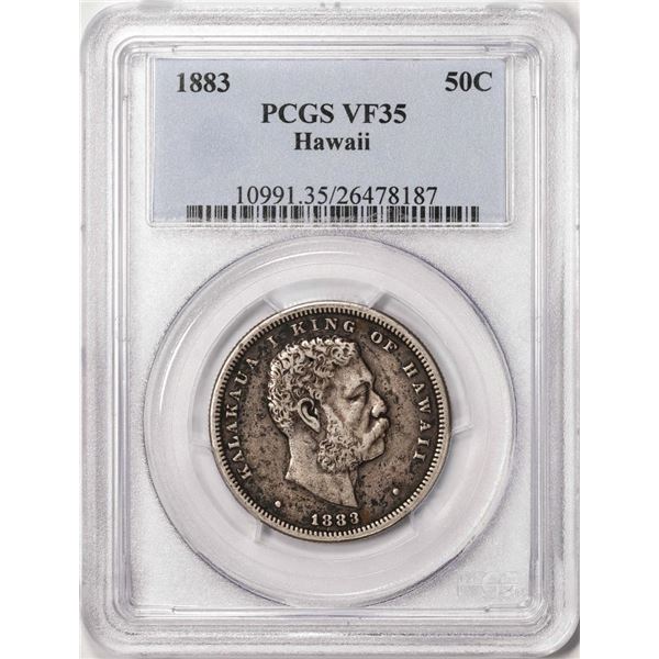 1883 Kingdom of Hawaii Half Dollar Coin PCGS VF35